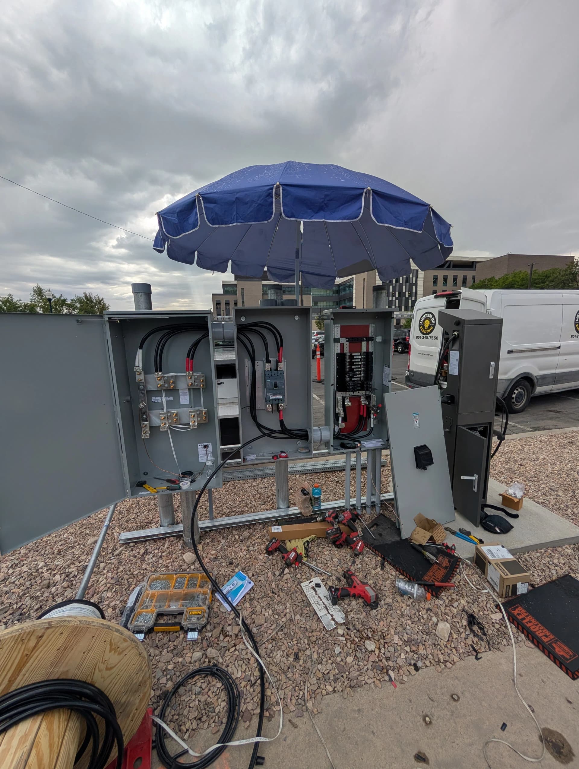 Gallery photos for 600 Amp Service Install Powers 8 EV Chargers in One Week: Image #1
