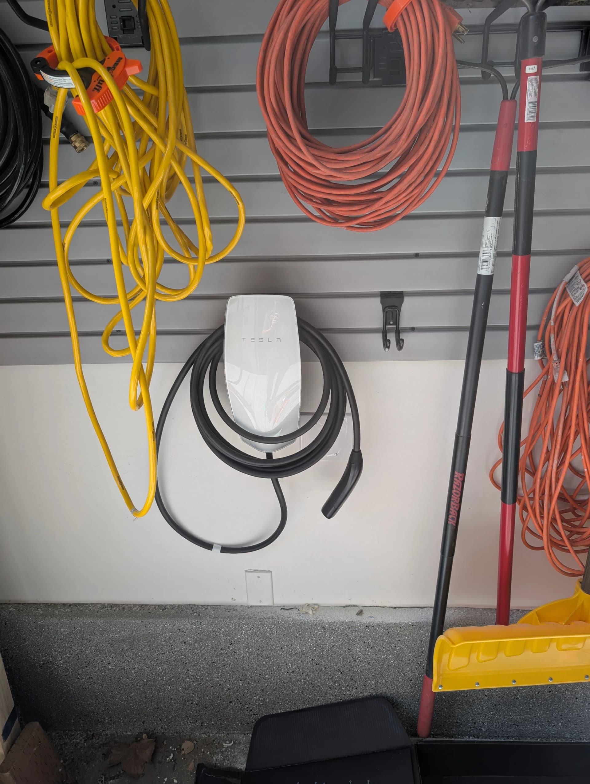 Tesla Wall Connector Installed Clean and Ready to Charge image